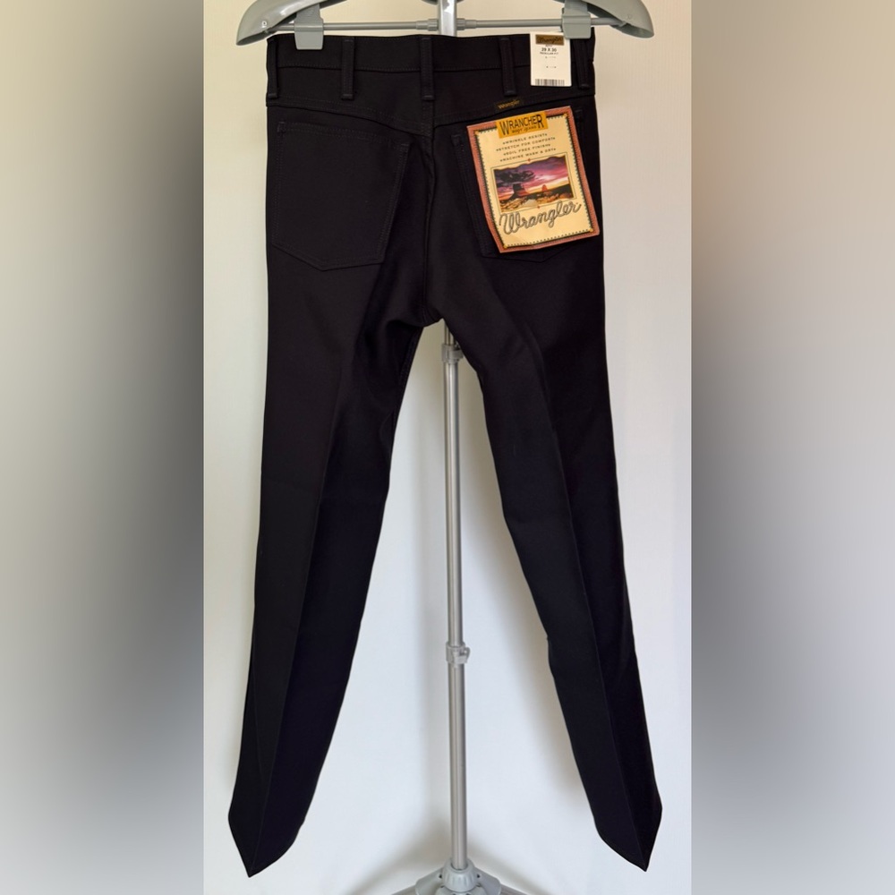 Wrangler Wrancher Boot Stretch Dress Jeans Dark Blue Men's Size 29 New with Tags